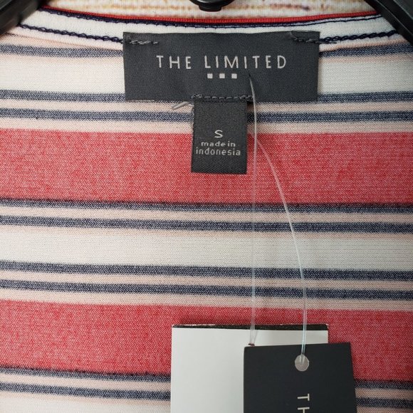 NEW STRIPPED TIE-NECK SLEEVELESS BLOUSE - Picture 6 of 7